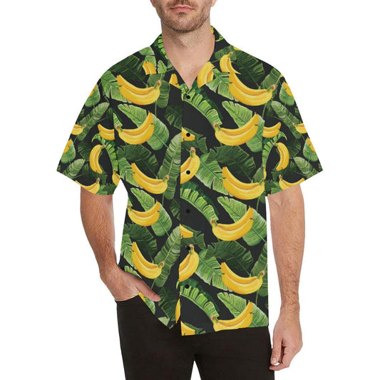 Banana Pattern Print Design BA01 Men Hawaiian Shirt-JorJune