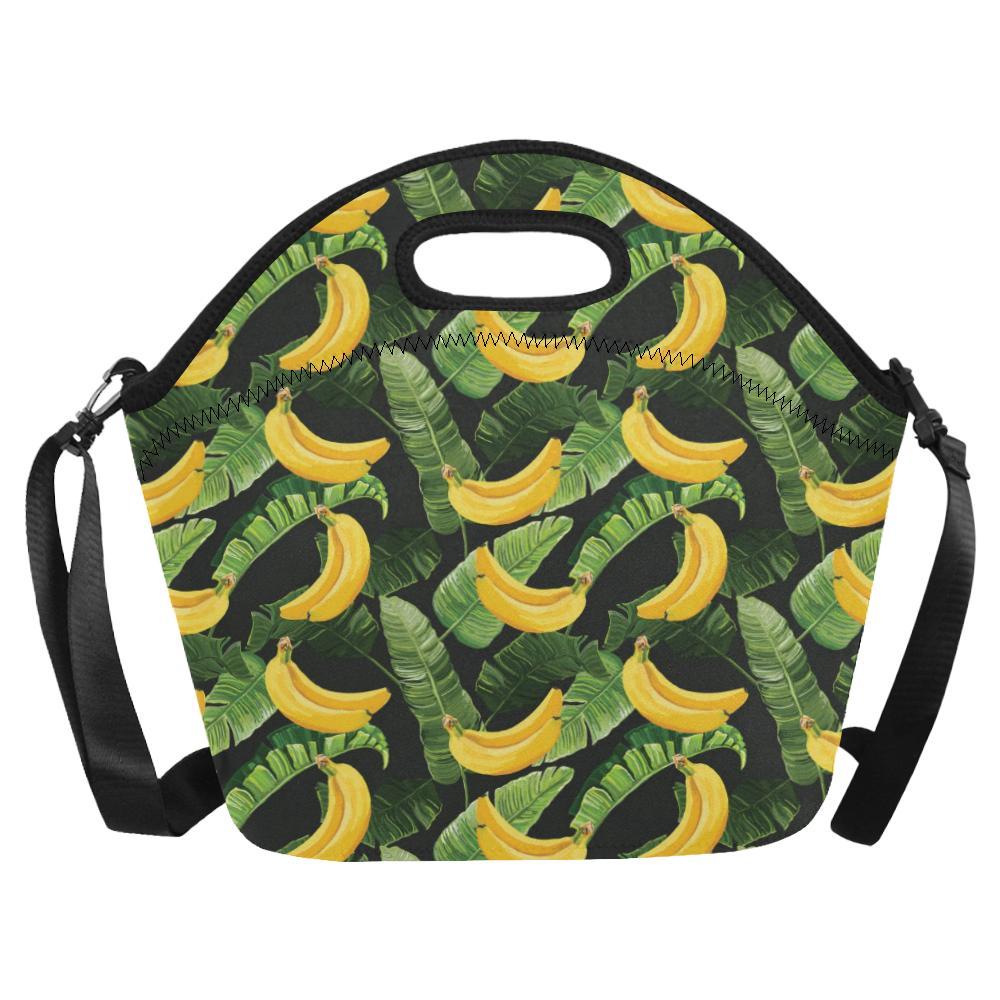Banana Pattern Print Design BA01 Neoprene Lunch Bag-JorJune
