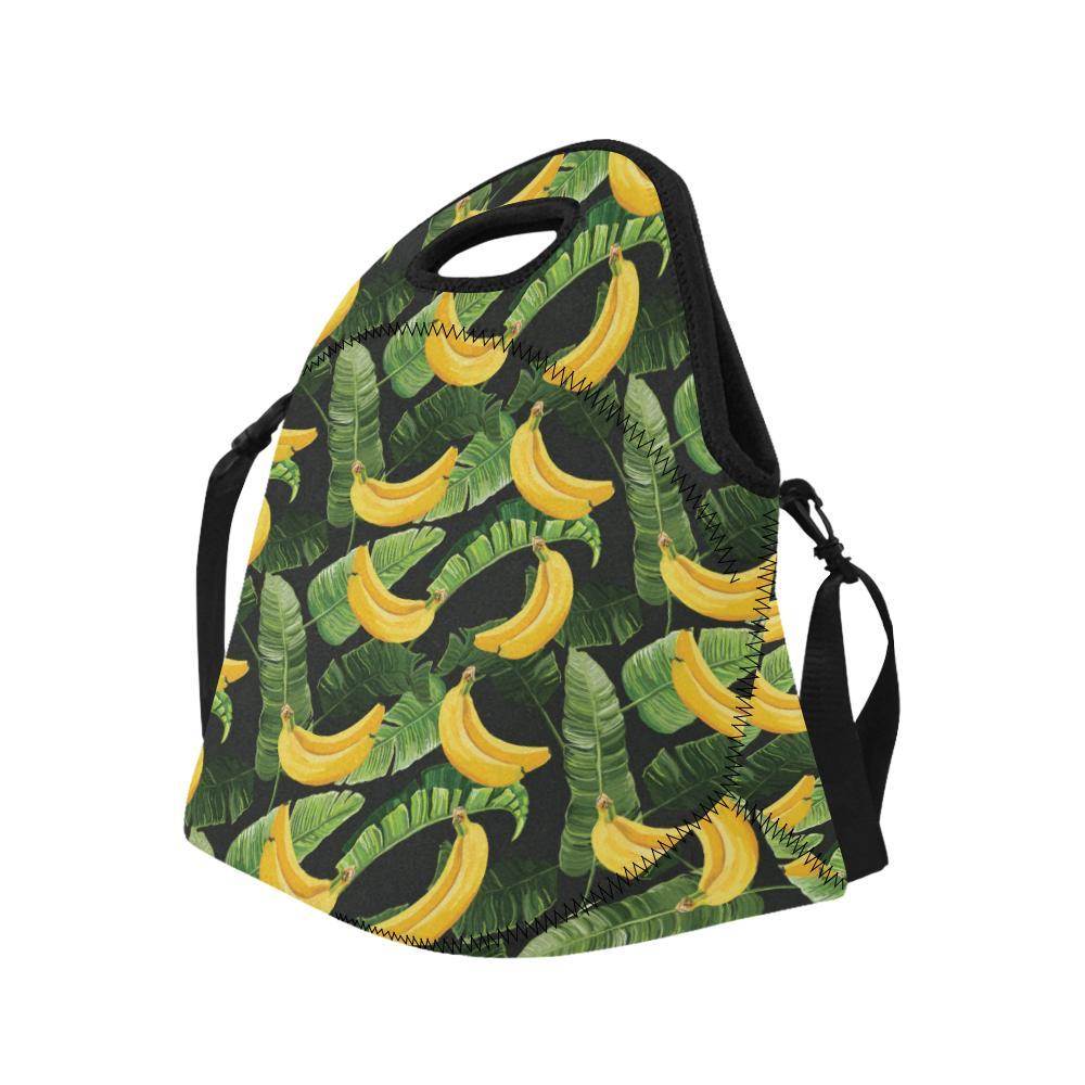 Banana Pattern Print Design BA01 Neoprene Lunch Bag-JorJune