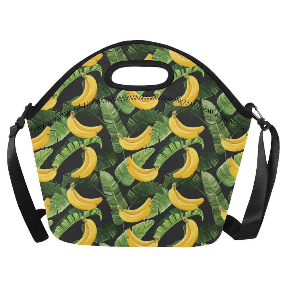 Banana Pattern Print Design BA01 Neoprene Lunch Bag-JorJune