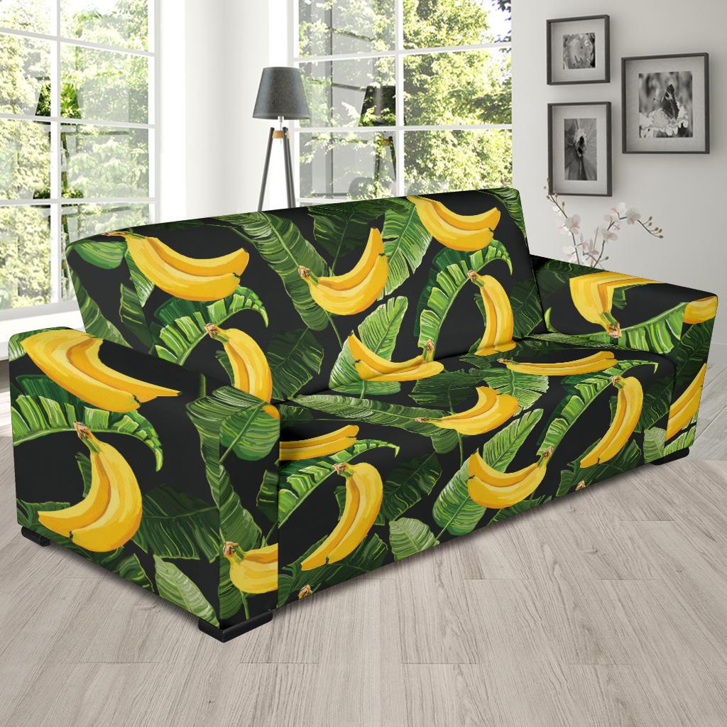 Banana Pattern Print Design BA01 Sofa Slipcover-JORJUNE.COM