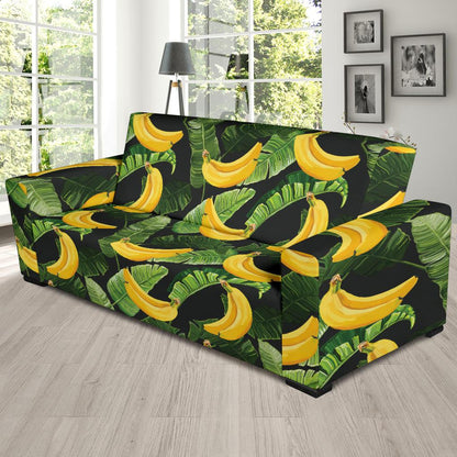 Banana Pattern Print Design BA01 Sofa Slipcover-JORJUNE.COM