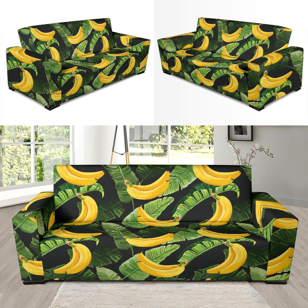 Banana Pattern Print Design BA01 Sofa Slipcover-JORJUNE.COM
