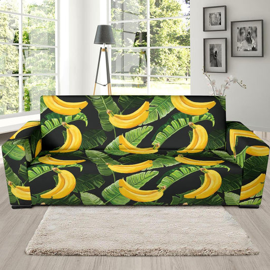 Banana Pattern Print Design BA01 Sofa Slipcover-JORJUNE.COM