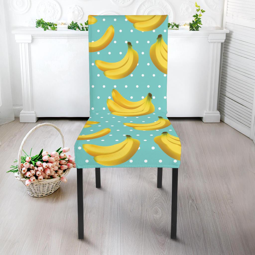 Banana Pattern Print Design BA02 Dining Chair Slipcover-JORJUNE.COM