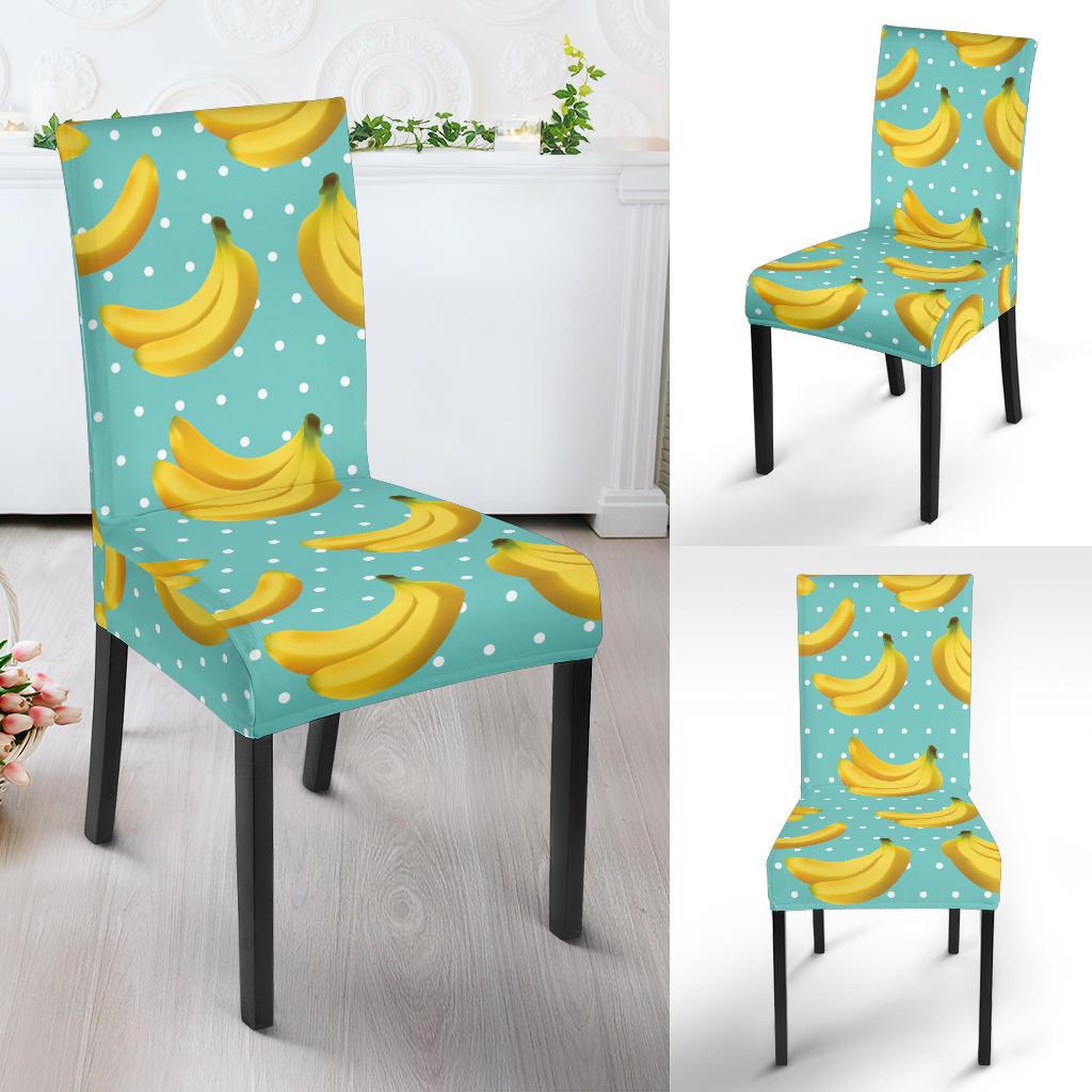 Banana Pattern Print Design BA02 Dining Chair Slipcover-JORJUNE.COM