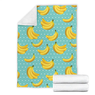 Banana Pattern Print Design BA02 Fleece Blankete