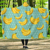 Banana Pattern Print Design BA02 Hooded Blanket-JORJUNE.COM