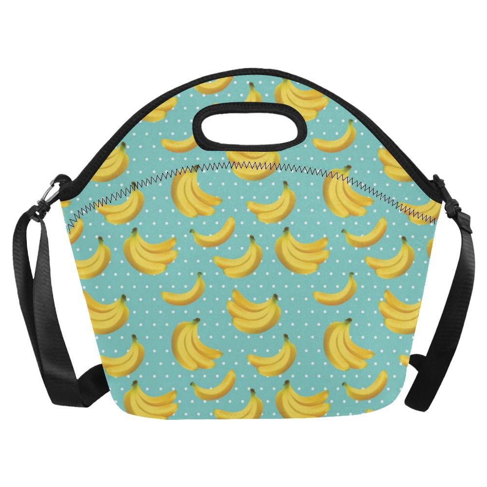 Banana Pattern Print Design BA02 Neoprene Lunch Bag-JorJune