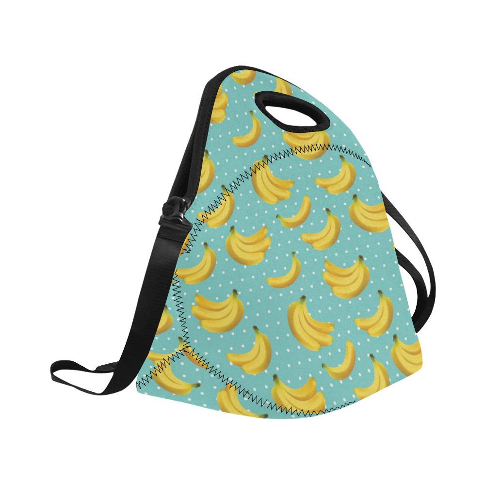 Banana Pattern Print Design BA02 Neoprene Lunch Bag-JorJune