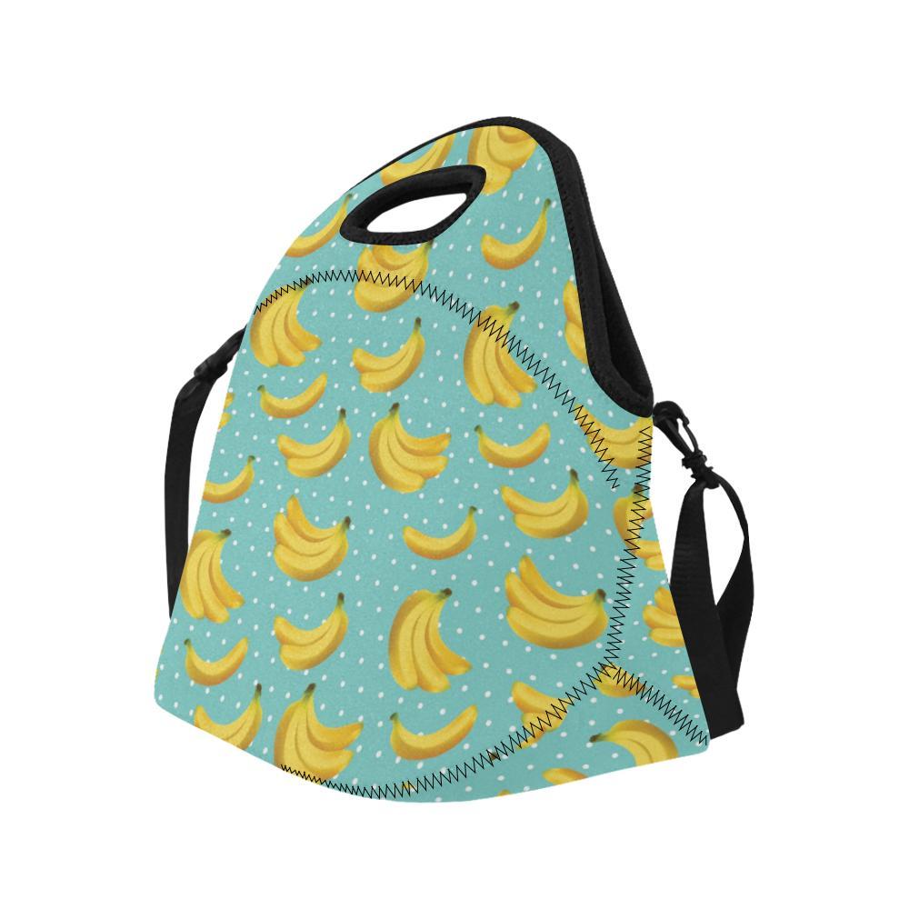 Banana Pattern Print Design BA02 Neoprene Lunch Bag-JorJune