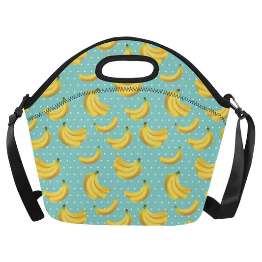 Banana Pattern Print Design BA02 Neoprene Lunch Bag-JorJune