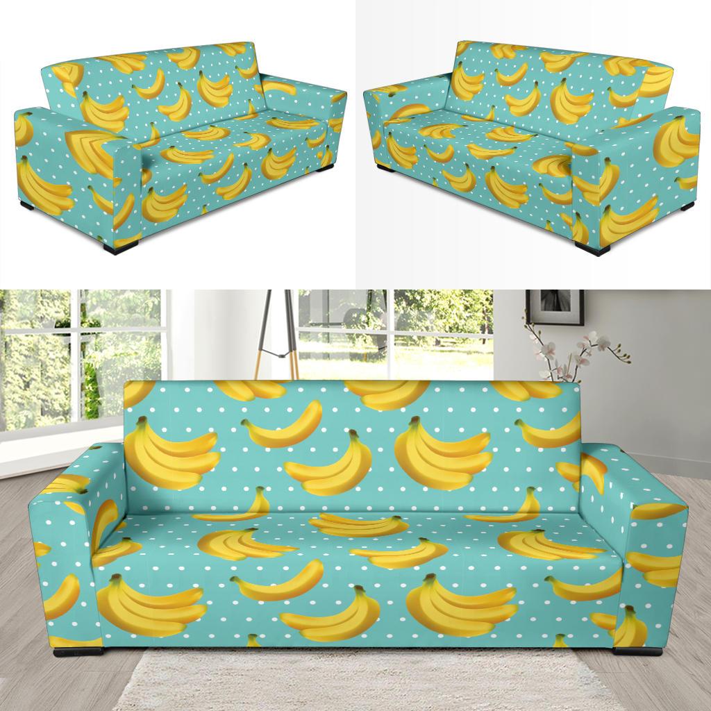 Banana Pattern Print Design BA02 Sofa Slipcover-JORJUNE.COM