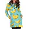 Banana Pattern Print Design BA02 Women Hoodie Dress