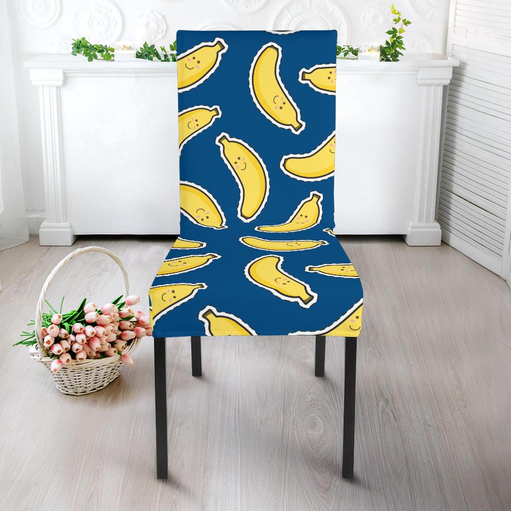 Banana Pattern Print Design BA03 Dining Chair Slipcover-JORJUNE.COM