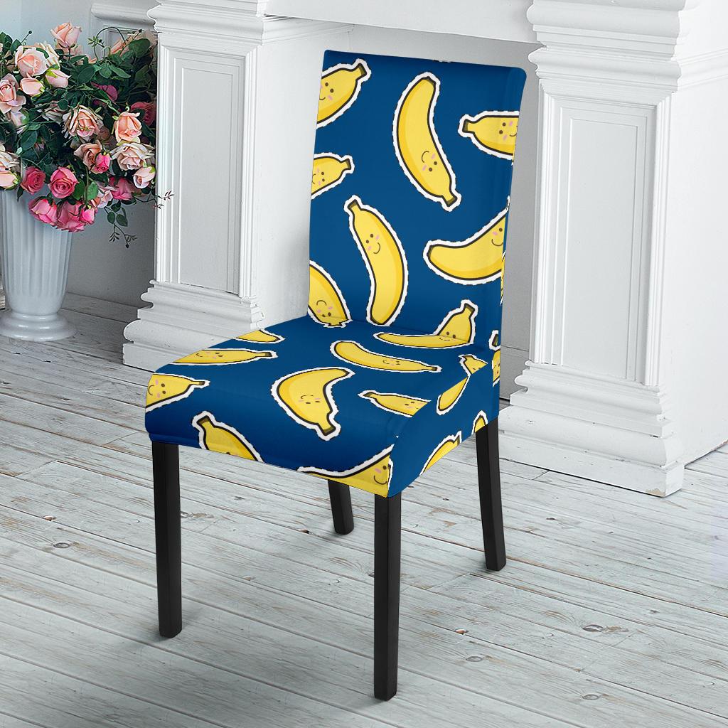 Banana Pattern Print Design BA03 Dining Chair Slipcover-JORJUNE.COM