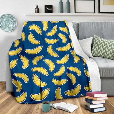 Banana Pattern Print Design BA03 Fleece Blankete