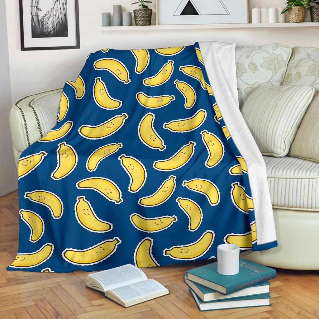 Banana Pattern Print Design BA03 Fleece Blankete