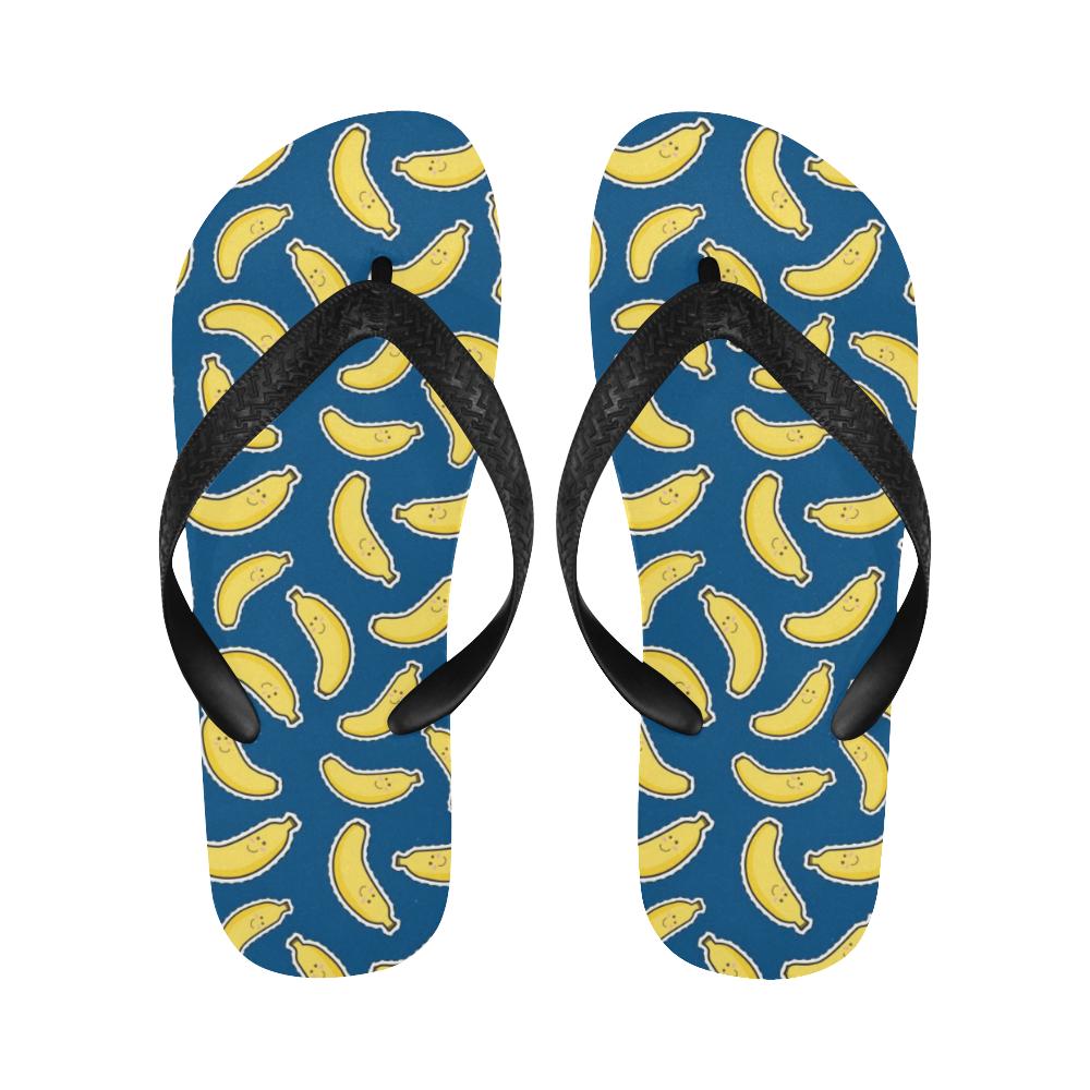 Banana Pattern Print Design BA03 Flip Flops-JorJune