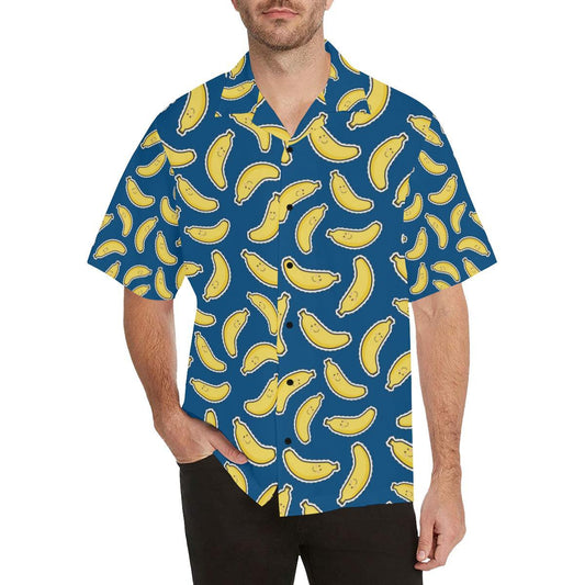 Banana Pattern Print Design BA03 Men Hawaiian Shirt-JorJune