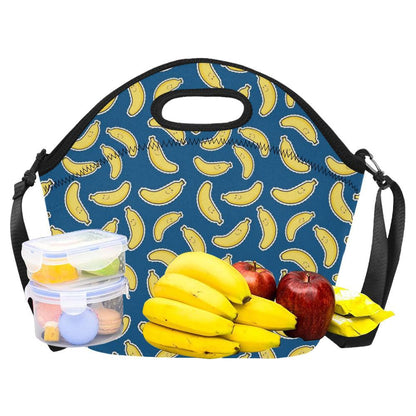 Banana Pattern Print Design BA03 Neoprene Lunch Bag-JorJune