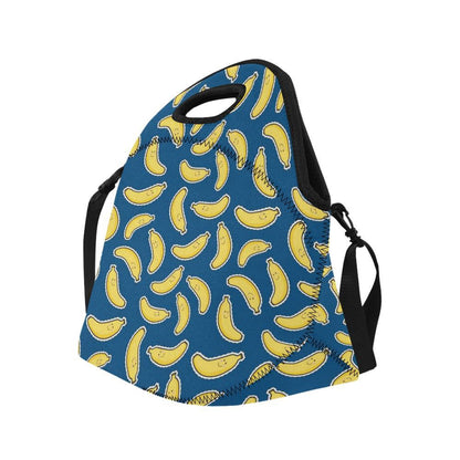 Banana Pattern Print Design BA03 Neoprene Lunch Bag-JorJune