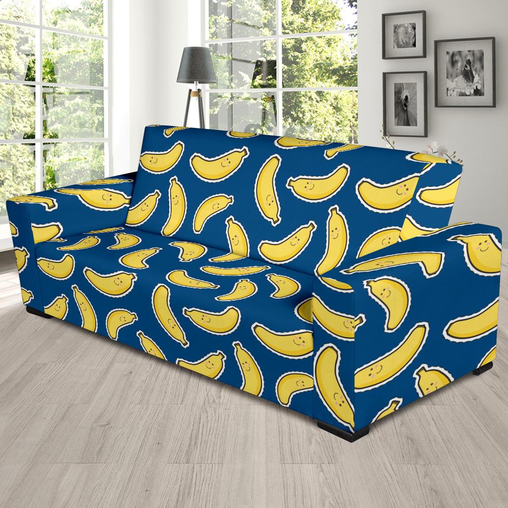Banana Pattern Print Design BA03 Sofa Slipcover-JORJUNE.COM