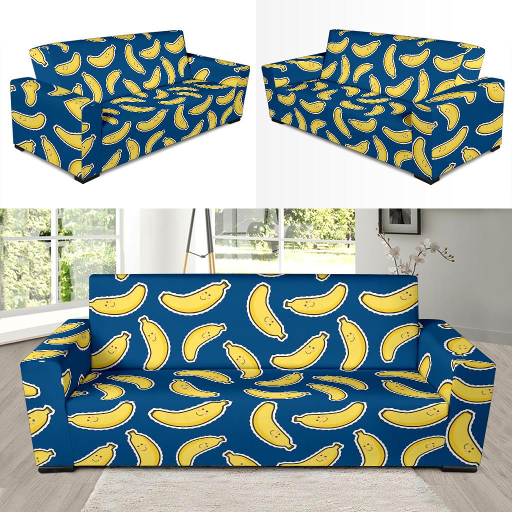 Banana Pattern Print Design BA03 Sofa Slipcover-JORJUNE.COM