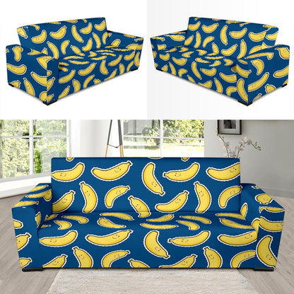 Banana Pattern Print Design BA03 Sofa Slipcover-JORJUNE.COM