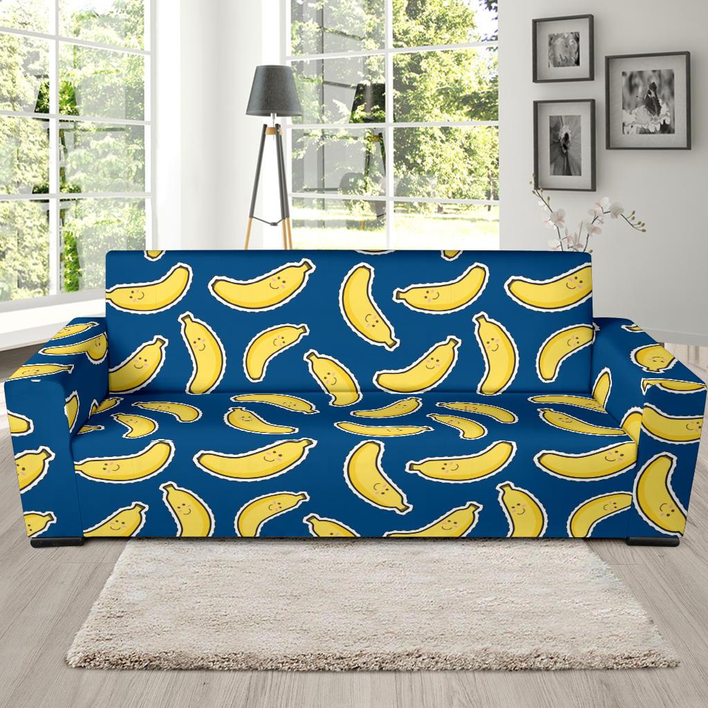 Banana Pattern Print Design BA03 Sofa Slipcover-JORJUNE.COM