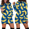 Banana Pattern Print Design BA03 Women Hoodie Dress