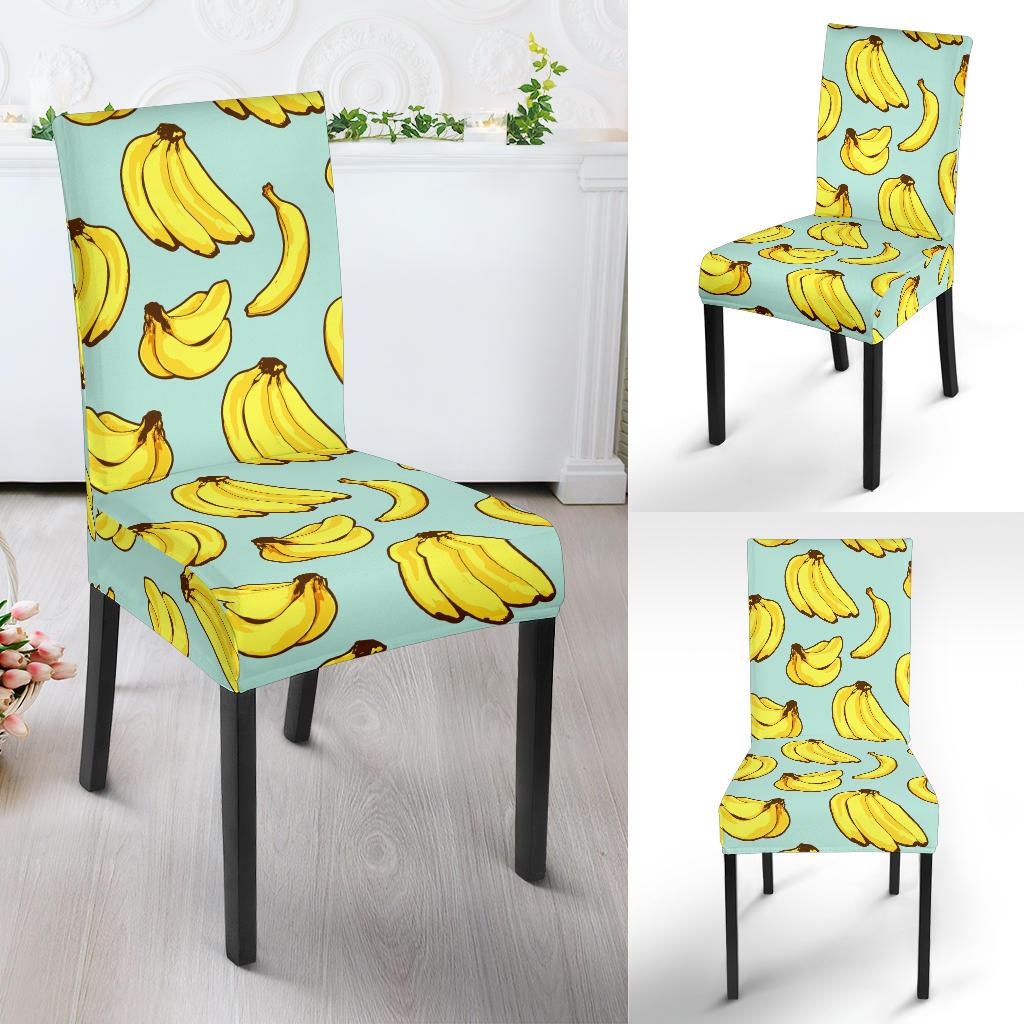 Banana Pattern Print Design BA04 Dining Chair Slipcover-JORJUNE.COM