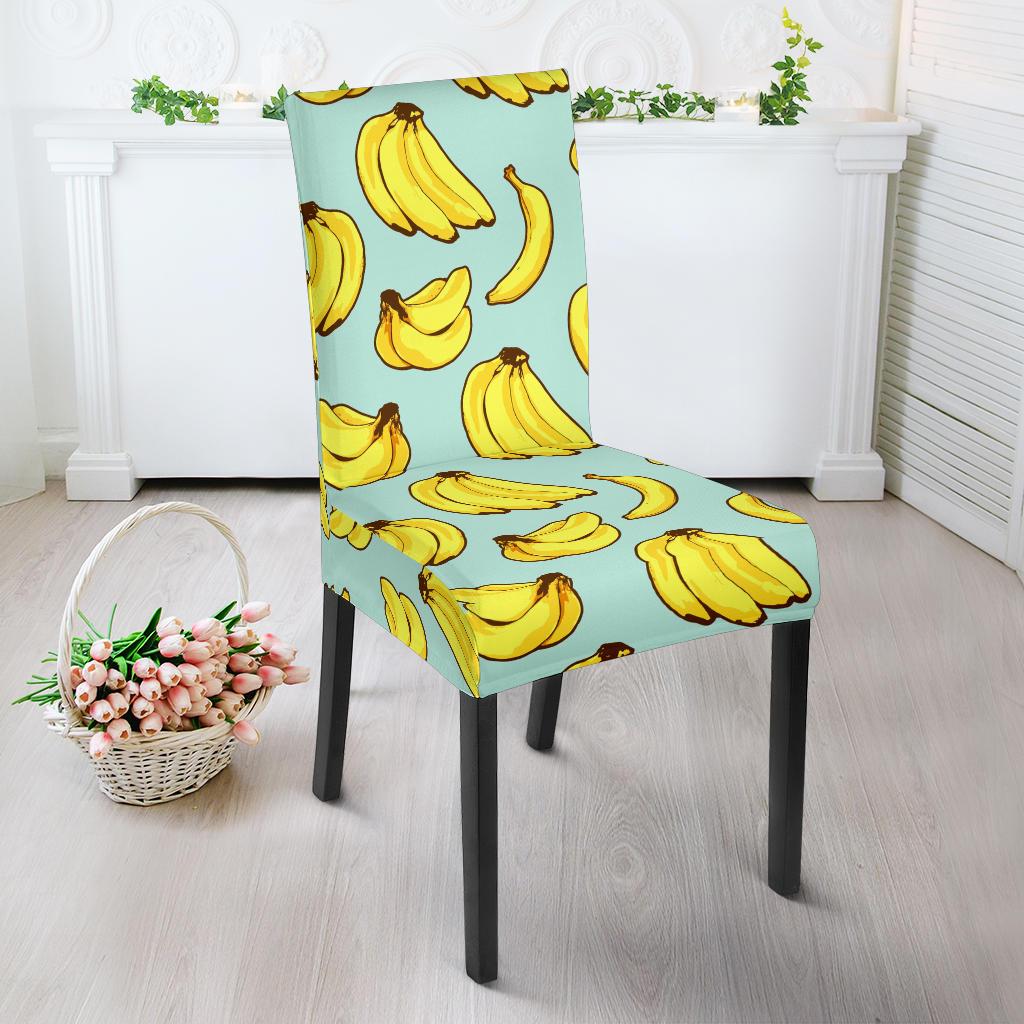 Banana Pattern Print Design BA04 Dining Chair Slipcover-JORJUNE.COM