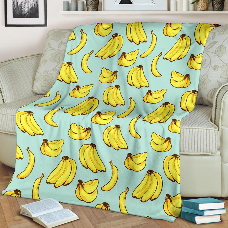 Banana Pattern Print Design BA04 Fleece Blankete