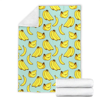 Banana Pattern Print Design BA04 Fleece Blankete