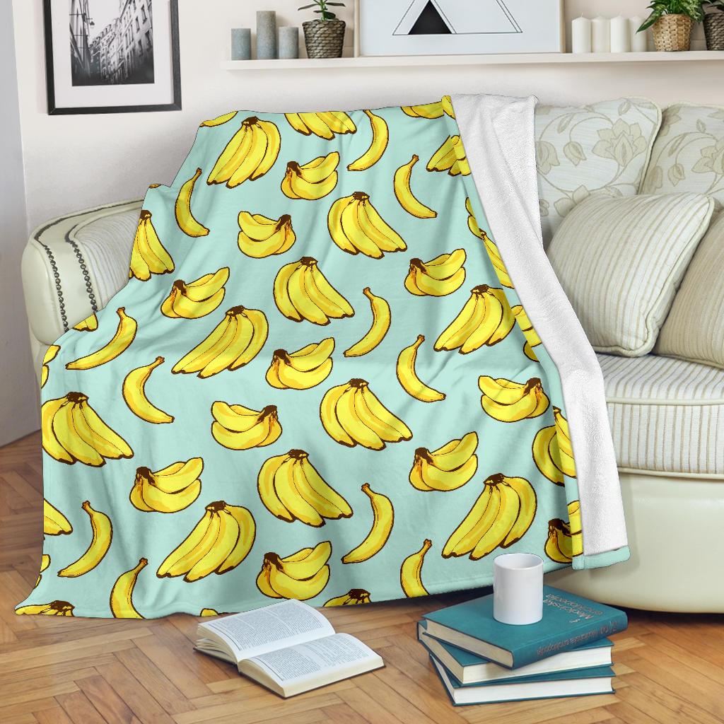 Banana Pattern Print Design BA04 Fleece Blankete