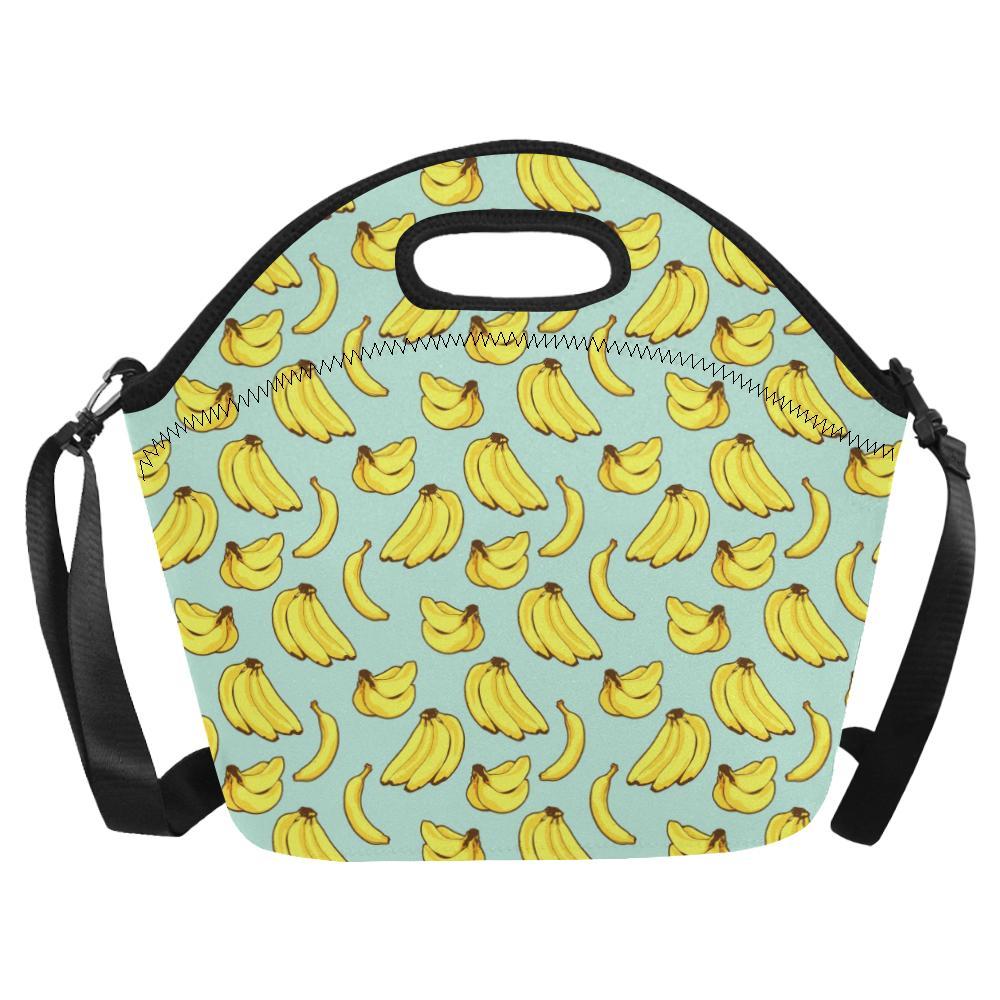 Banana Pattern Print Design BA04 Neoprene Lunch Bag-JorJune