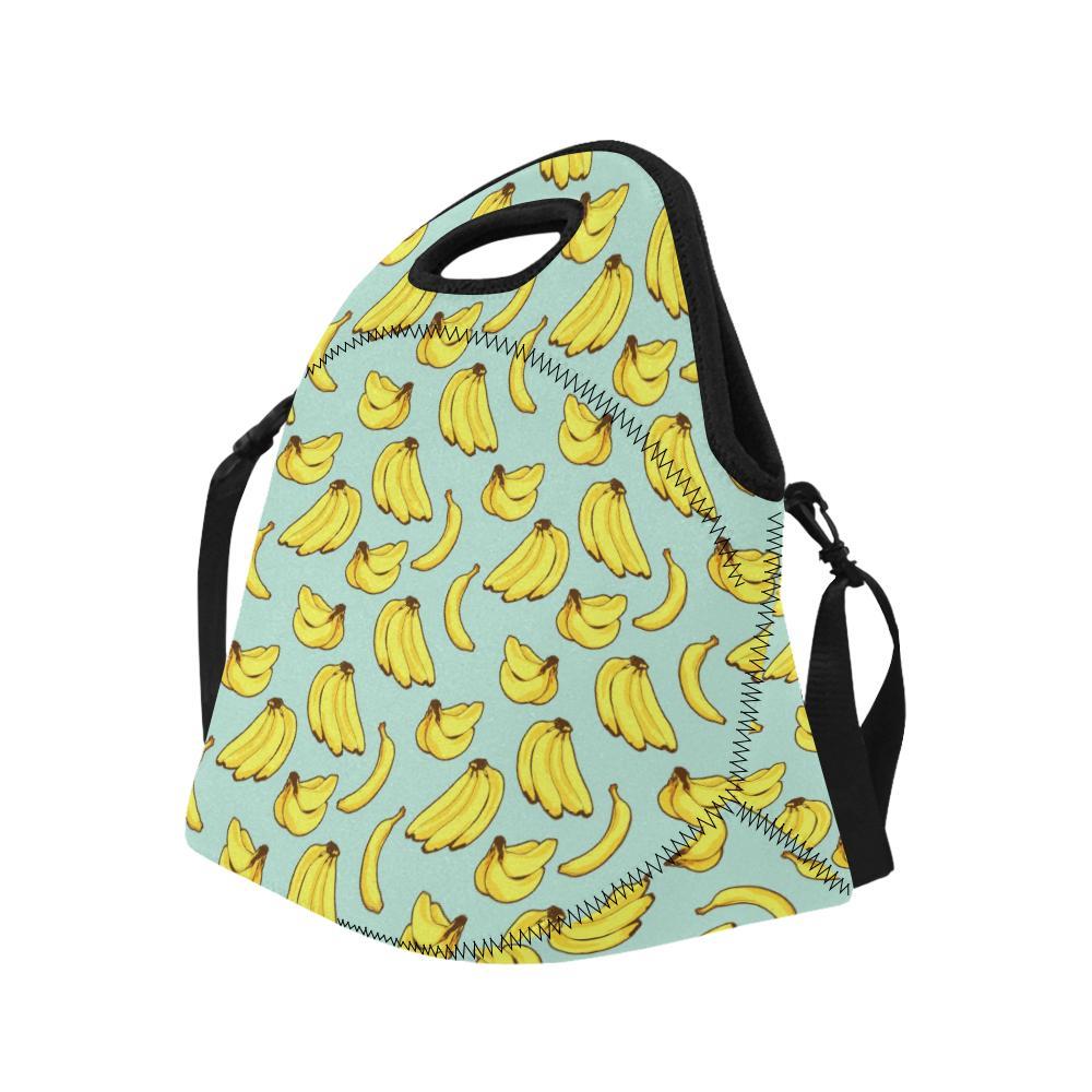 Banana Pattern Print Design BA04 Neoprene Lunch Bag-JorJune
