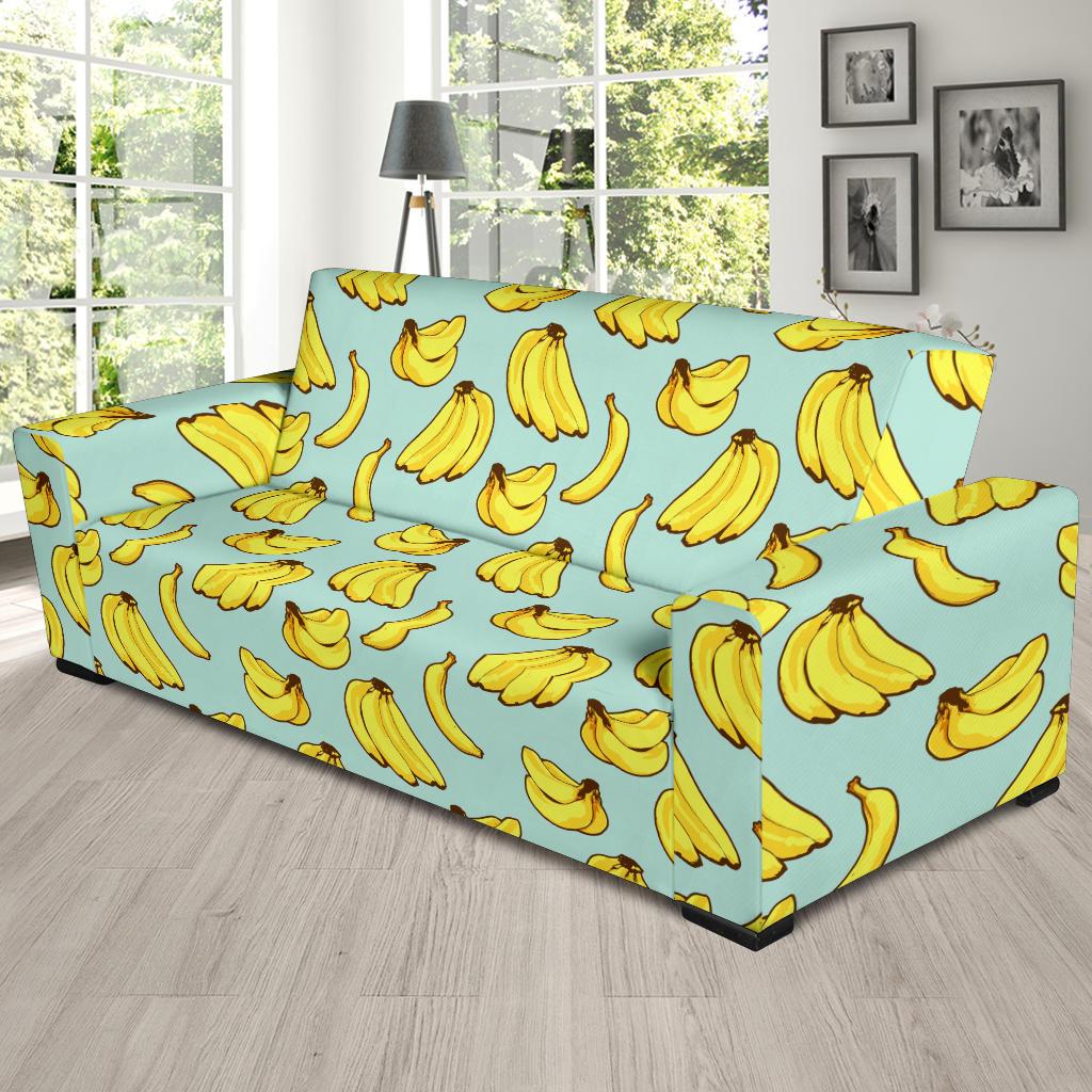 Banana Pattern Print Design BA04 Sofa Slipcover-JORJUNE.COM