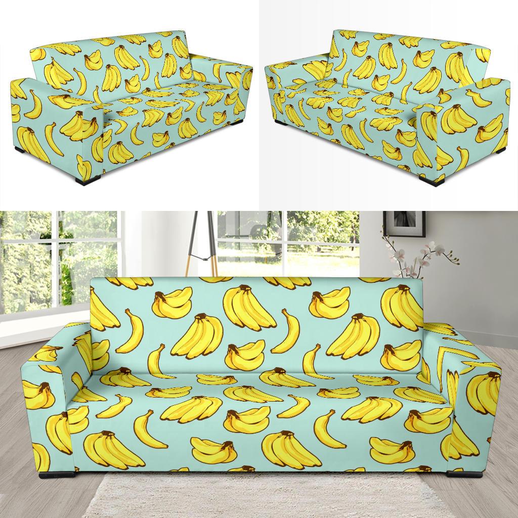 Banana Pattern Print Design BA04 Sofa Slipcover-JORJUNE.COM
