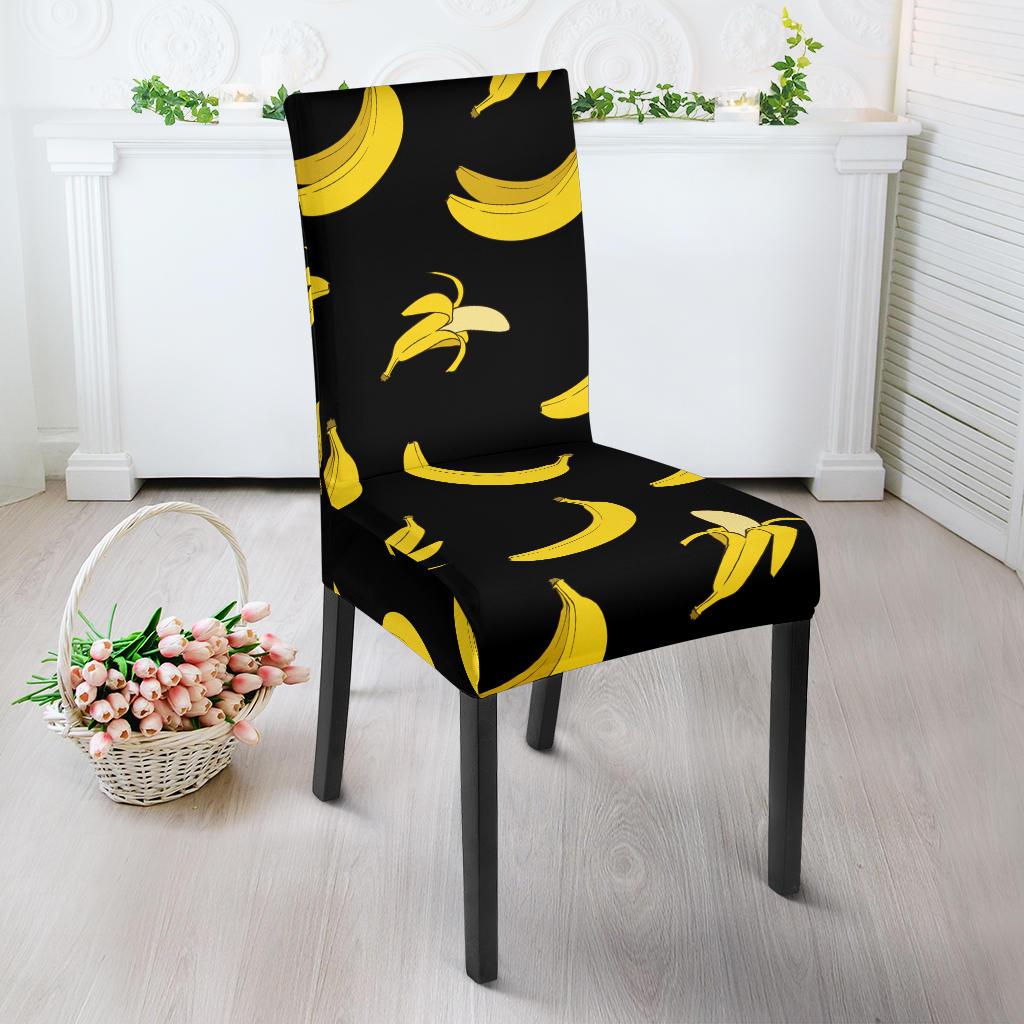Banana Pattern Print Design BA05 Dining Chair Slipcover-JORJUNE.COM