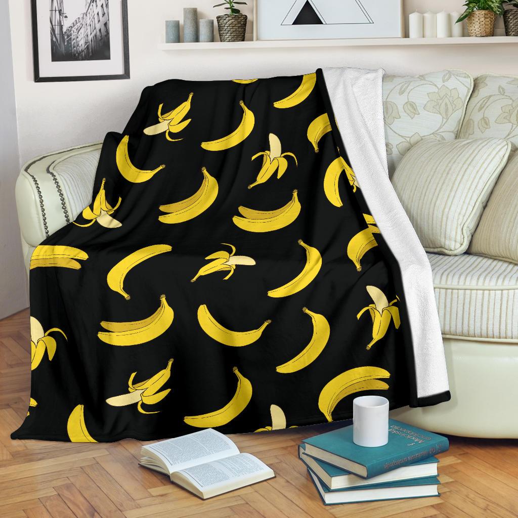 Banana Pattern Print Design BA05 Fleece Blankete