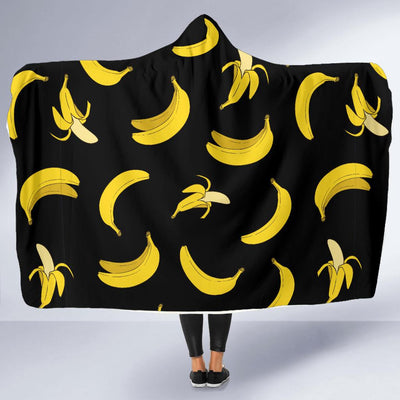 Banana Pattern Print Design BA05 Hooded Blanket-JORJUNE.COM