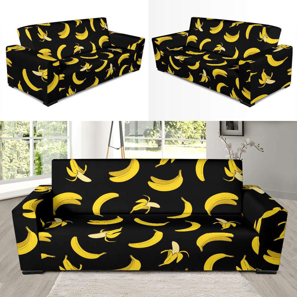 Banana Pattern Print Design BA05 Sofa Slipcover-JORJUNE.COM