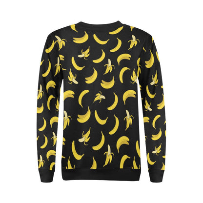 Banana Pattern Print Design BA05 Women Long Sleeve Sweatshirt-JorJune