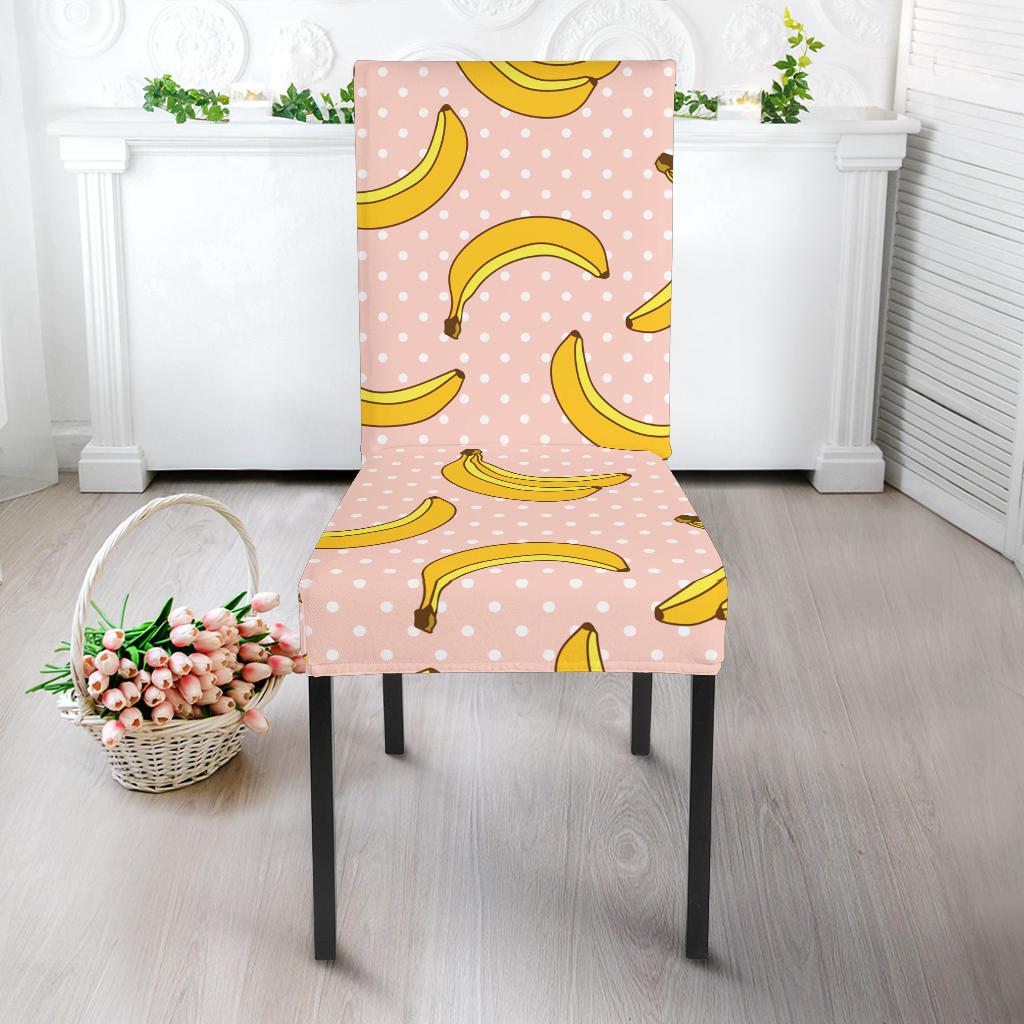 Banana Pattern Print Design BA06 Dining Chair Slipcover-JORJUNE.COM