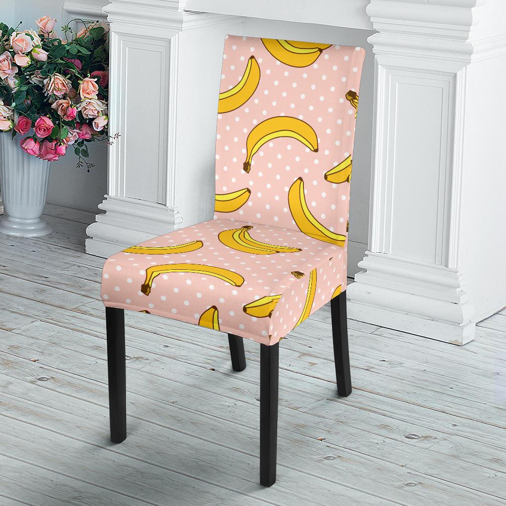 Banana Pattern Print Design BA06 Dining Chair Slipcover-JORJUNE.COM