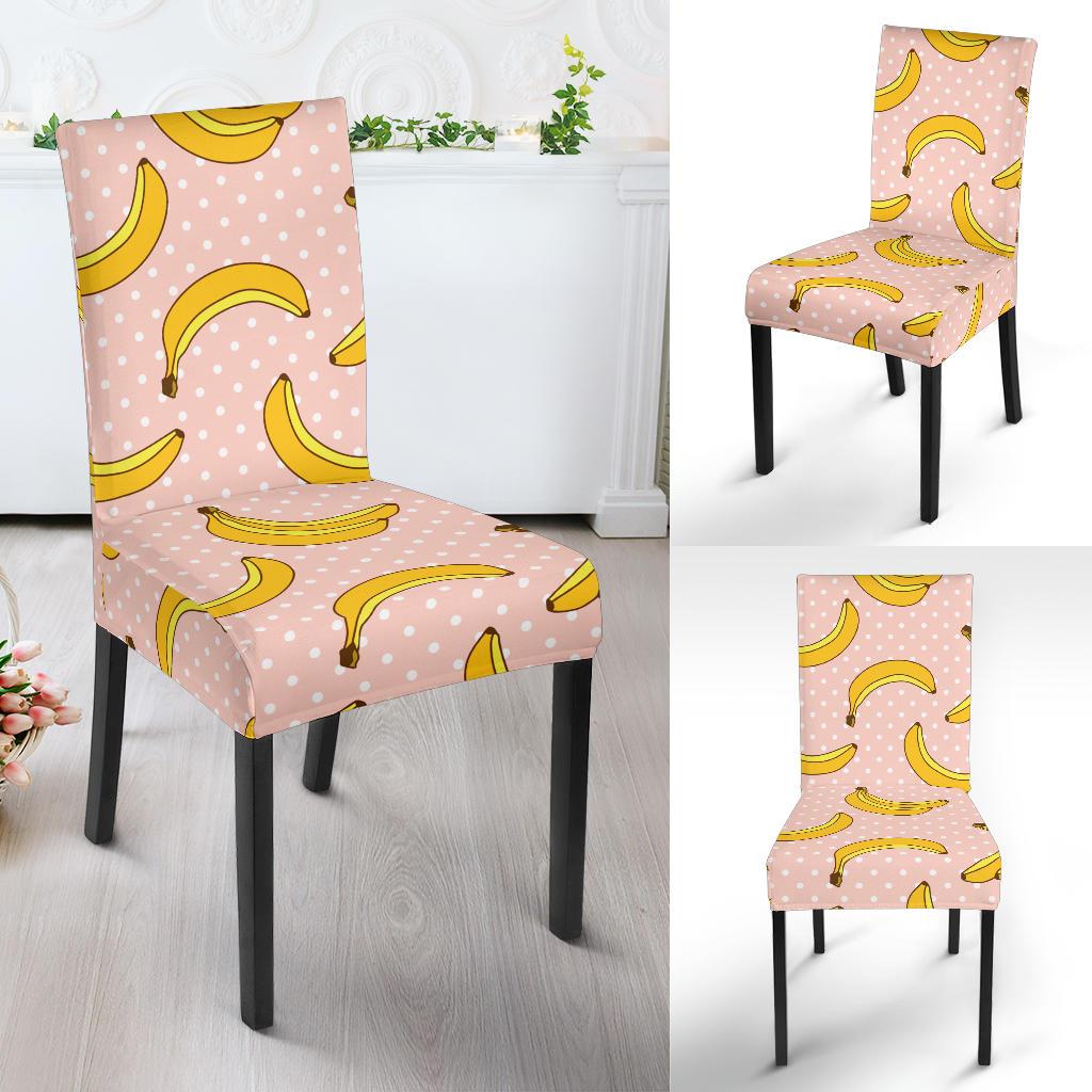 Banana Pattern Print Design BA06 Dining Chair Slipcover-JORJUNE.COM