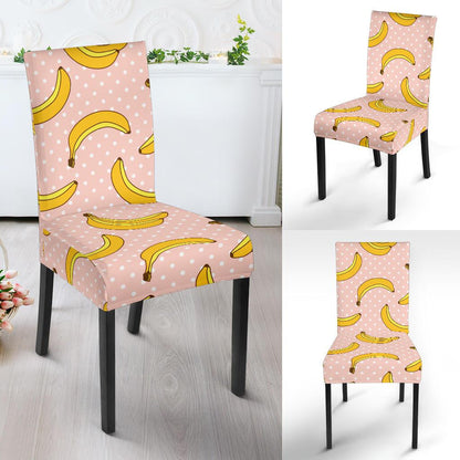 Banana Pattern Print Design BA06 Dining Chair Slipcover-JORJUNE.COM