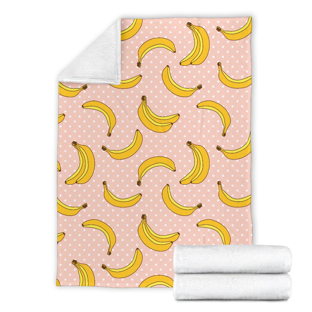 Banana Pattern Print Design BA06 Fleece Blankete